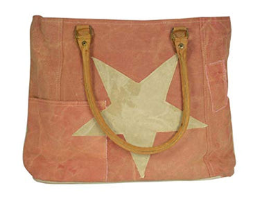 Colmore Canvas Tasche STAR mit Tragegriffen, Leder, Baumwolle - Handtasche Damen im Sale